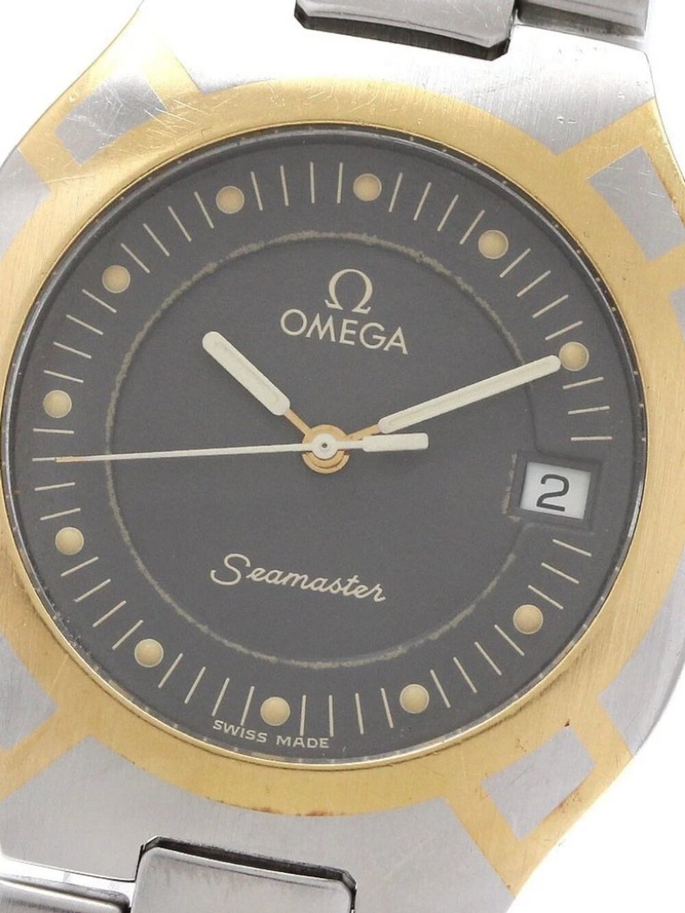 OMEGA Seamaster Polaris Date Gray Dial Quartz Men's Watch